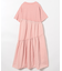 裾フリル ピグメント半袖ワンピース