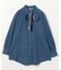 デニムボウタイブラウス