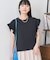 袖フリル ノースリーブTシャツ