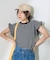 袖フリル ノースリーブTシャツ