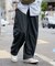 【セットアップ対応】 リネンライク リラックスフィット カーブ シルエット オーバーパンツ リネン風 ホームケア