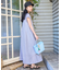 インド　ボイル スキッパーフレアワンピース＜ペチワンピース付き＞