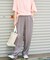 カラージョーゼットパンツ/レーヨンイージーパンツ