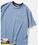 【Beach & Festival】マルチボーダー パイル クルーネック ポケットTシャツ ショートスリーブ