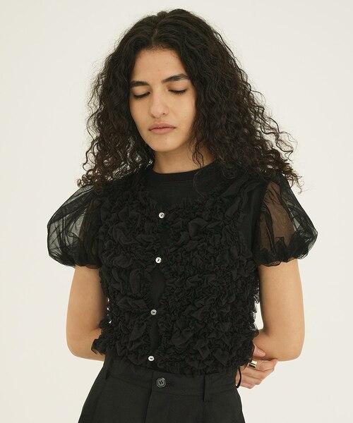 トップス TULLE VEST LAYERED TOPS TULLE VEST LAYERED TOPS｜フリークスストアの通販｜&mall