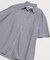 タイプライター レギュラーカラー ショートスリーブ ストライプシャツ