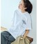 ビッグシルエット デザイン刺繍 ヘムコード クルーネック Tシャツ 【限定展開】