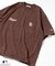 MLB メジャーリーグ ベースボール フェード加工 ダブルロゴ クルーネック 半袖 ポケットTシャツ