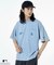 MLB メジャーリーグ ベースボール フェード加工 ダブルロゴ クルーネック 半袖 ポケットTシャツ