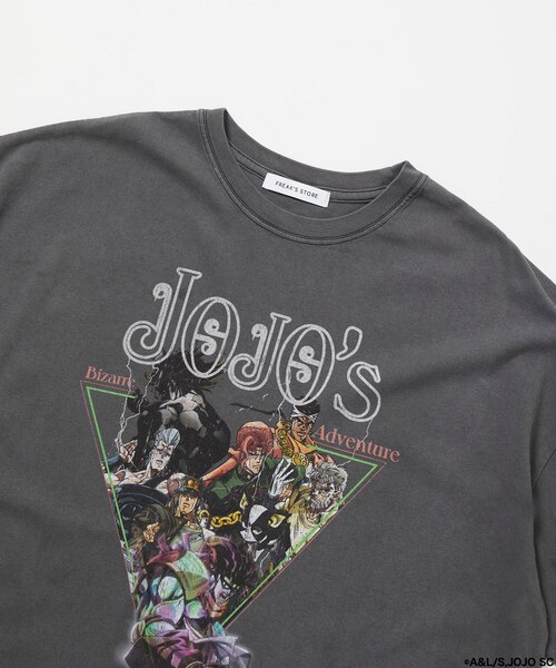 ジョジョの奇妙な冒険 SC x FREAK’S STORE 別注Tシャツ M ジョジョ」3部×FREAK'S STORE、承太郎・DIOらが古着風のTシャツ