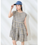 ティアードチェックミニワンピース
