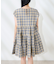 ティアードチェックミニワンピース