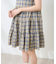 ティアードチェックミニワンピース