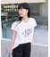 Vネック ロゴTシャツ