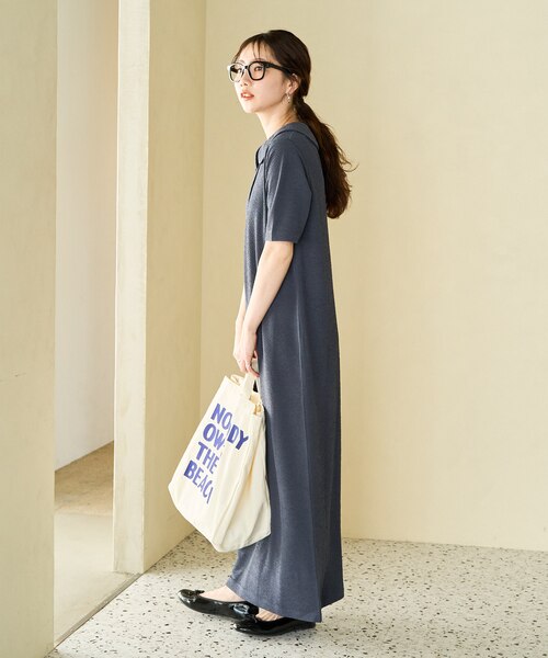 フクレジャガード ポロ襟 半袖 ワンピース【限定展開