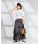 インド コットンクレープレイヤードスカート