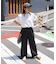 リネンブレンド ワイド イージーパンツ＜セットアップ対応＞