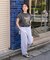 <接触冷感> サマー ボンディング カーブワイドパンツ