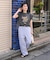 <接触冷感> サマー ボンディング カーブワイドパンツ
