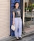 <接触冷感> サマー ボンディング カーブワイドパンツ