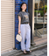 <接触冷感> サマー ボンディング カーブワイドパンツ