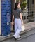 <接触冷感> サマー ボンディング カーブワイドパンツ
