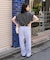 <接触冷感> サマー ボンディング カーブワイドパンツ