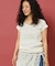 変形ワッフル 半袖ヘンリーネック Tシャツ