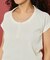 変形ワッフル 半袖ヘンリーネック Tシャツ