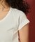 変形ワッフル 半袖ヘンリーネック Tシャツ