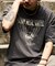 ビッグシルエット ピグメントダイ クラックプリント クルーネックTシャツ / HEAVY METAL COFFEE 【限定展開】
