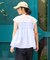 ストライプ切替 フレンチスリーブTシャツ