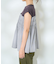 ストライプ切替 フレンチスリーブTシャツ
