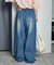 ＜新色追加＞＜低身長サイズあり＞ウォッシュ加工 イージーデニムパンツ