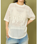 メッシュ フラワー Tシャツ