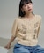 透かし編み ビーズ刺繍 サマーニット カーディガン