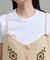 透かし編み ビーズ刺繍キャミソール ビスチェ