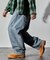 ワイドシルエット ツイステッド カーブデニムパンツ
