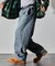 ワイドシルエット ツイステッド カーブデニムパンツ