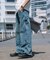 ストレートシルエット ワイド ダブルニーデニム