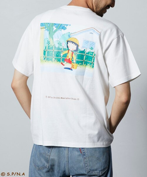 Lサイズ　ちびまる子ちゃん　Tシャツ　ちびまる子ちゃんマーケット　バックプリント Lサイズ ちびまる子ちゃん Tシャツ ちびまる子ちゃんマーケット