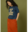 フロッキーロゴ 半袖フットボールTシャツ
