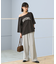 2WAY スムース ロゴ 7分袖Tシャツ/オフショルダーTシャツ