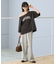 2WAY スムース ロゴ 7分袖Tシャツ/オフショルダーTシャツ