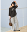 2WAY スムース ロゴ 7分袖Tシャツ/オフショルダーTシャツ