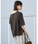 2WAY スムース ロゴ 7分袖Tシャツ/オフショルダーTシャツ