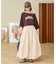 2WAY スムース ロゴ 7分袖Tシャツ/オフショルダーTシャツ