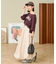 2WAY スムース ロゴ 7分袖Tシャツ/オフショルダーTシャツ