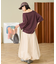 2WAY スムース ロゴ 7分袖Tシャツ/オフショルダーTシャツ
