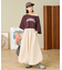 2WAY スムース ロゴ 7分袖Tシャツ/オフショルダーTシャツ